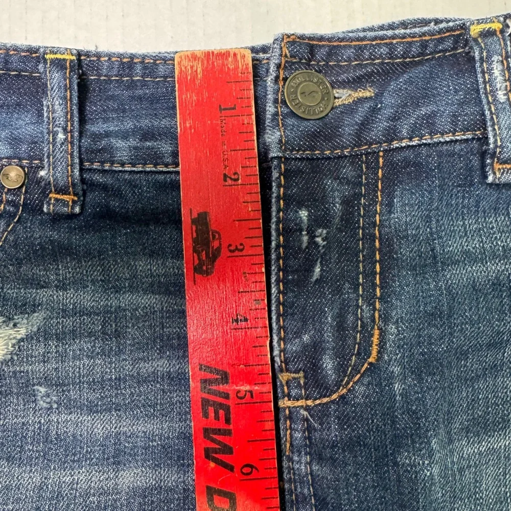 Hollister Low Rise Denim Mini Skirt Size 0 Y2K Vintage Coquette - Picture 6 of 6